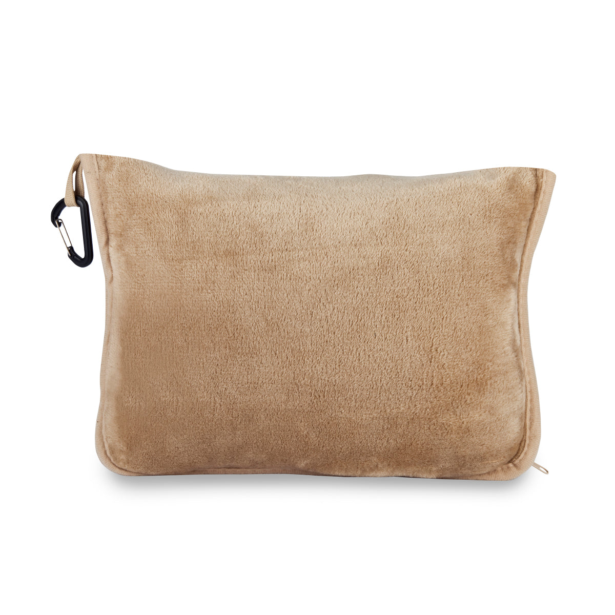 סט שמיכת פלנאל וכרית נסיעות מוקה