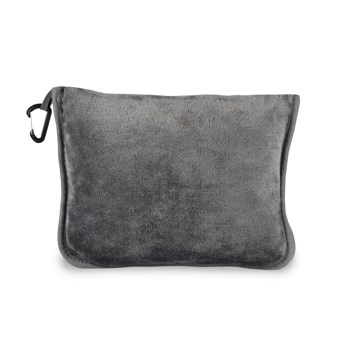 סט שמיכת פלנאל וכרית נסיעות אפור