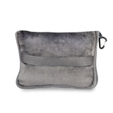 סט שמיכת פלנאל וכרית נסיעות מבט מאחור