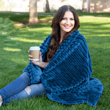 שמיכת זקארד פסים אישית מפנקת