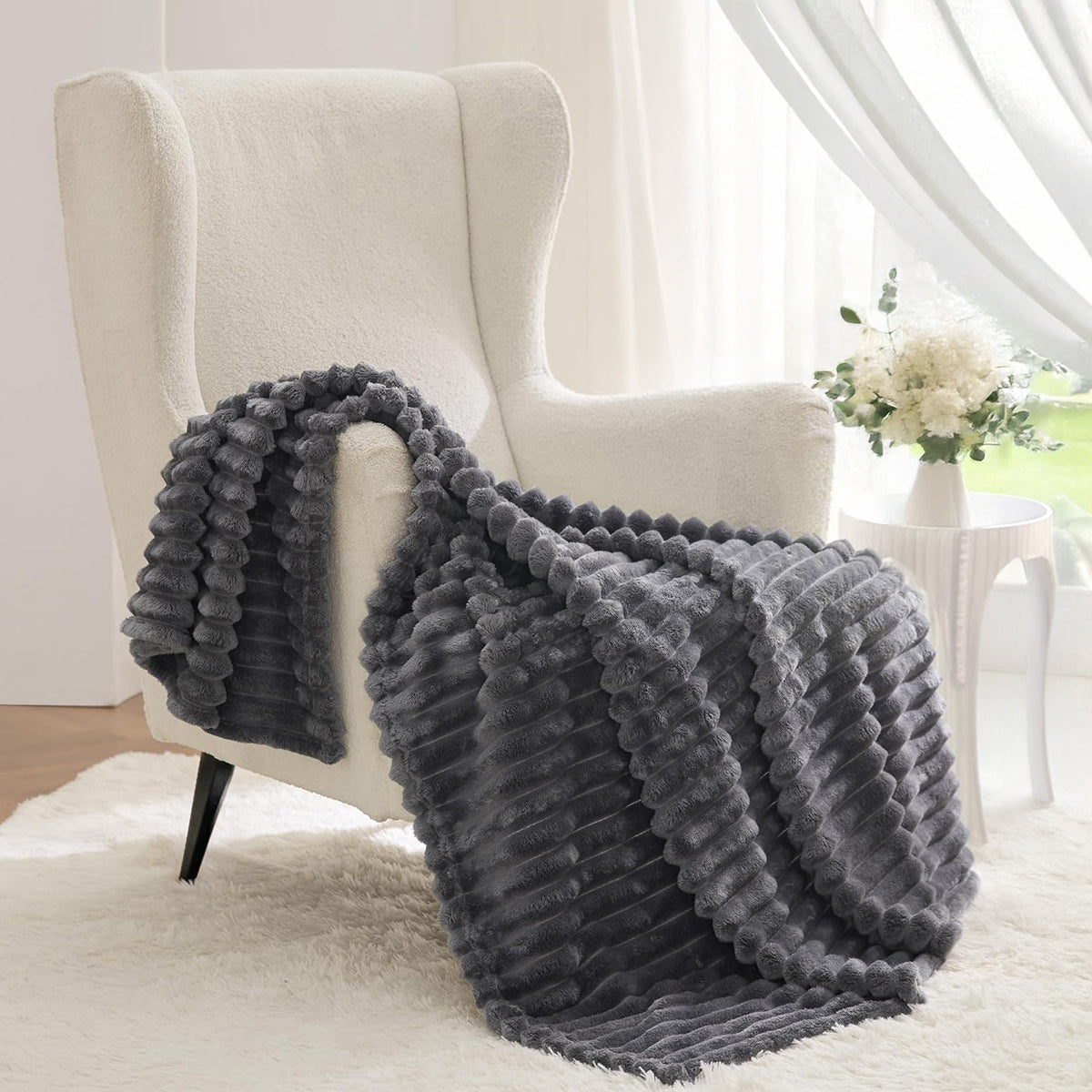 שמיכת זקארד פסים אישית מפנקת