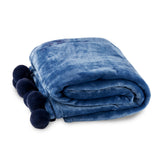 שמיכת קורל פליז אישית נעימה במיוחד -  כחול