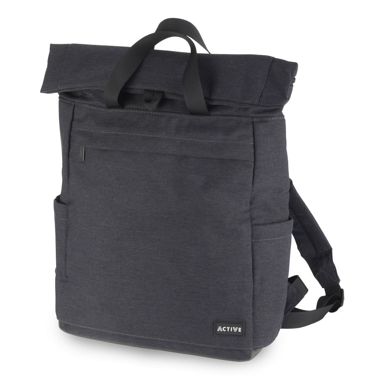 תיק גב אקולוגי למחשב נייד בד יוקרתי - אפור כהה