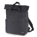 תיק גב אקולוגי למחשב נייד בד יוקרתי - אפור כהה