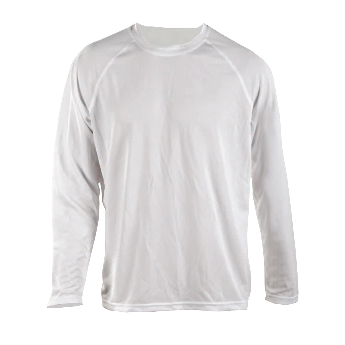 חולצת Dry FIt מפוליאסטר קלה עם שרוולים ארוכים לבן