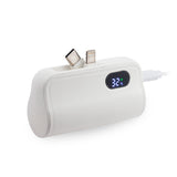 מטען נייד קומפקטי 5,000 mAh  לבן