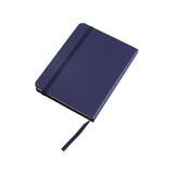 פנקס כריכה קשה PU עם סימניה A6 כחול