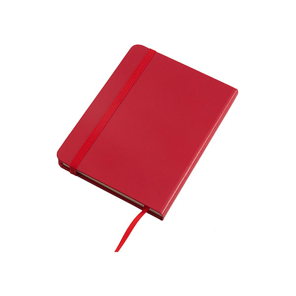 פנקס כריכה קשה PU עם סימניה A6 אדום