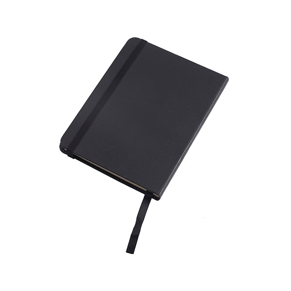 פנקס כריכה קשה PU עם סימניה A6 שחור