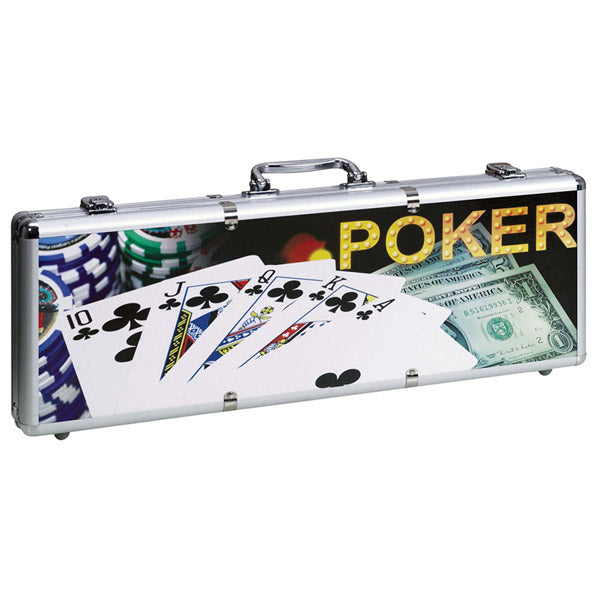 מזוודת פוקר מקצועית 500 צ'יפים סגורה