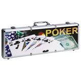 מזוודת פוקר מקצועית 500 צ'יפים סגורה