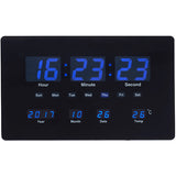 שעון דיגיטלי משולב תאריכון ומד מעלות תאורת לד כחול