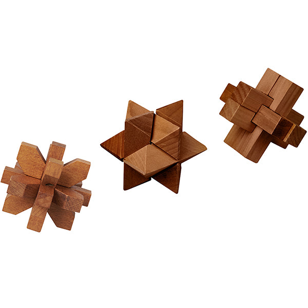 מארז 3 משחקי חשיבה מעץ