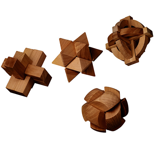 מארז 4 משחקי חשיבה מעץ משחקים