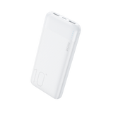 מטען נייד 10,000 mAh תצוגת LED - וולטאג' לבן