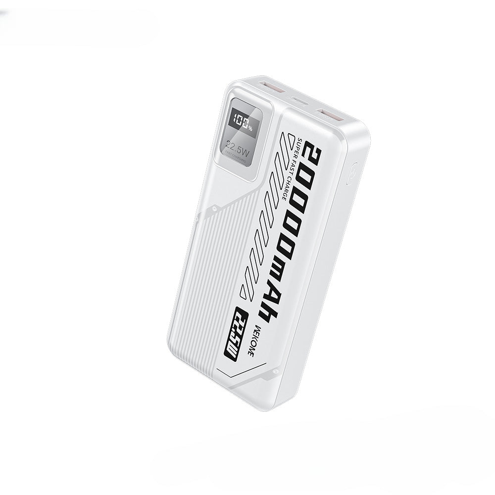 מטען נייד 20,000 mAh עם טעינה מהירה במיוחד - לבן