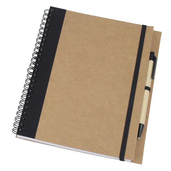 מחברת ספירלה עם עט שחור