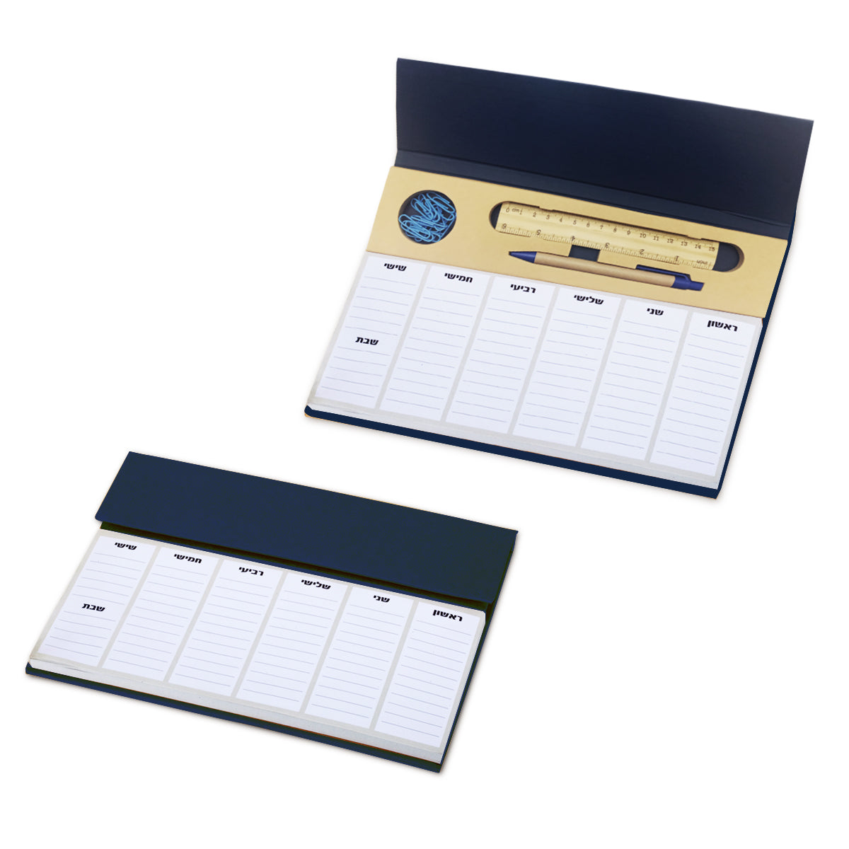 לוח תכנון שבועי כחול