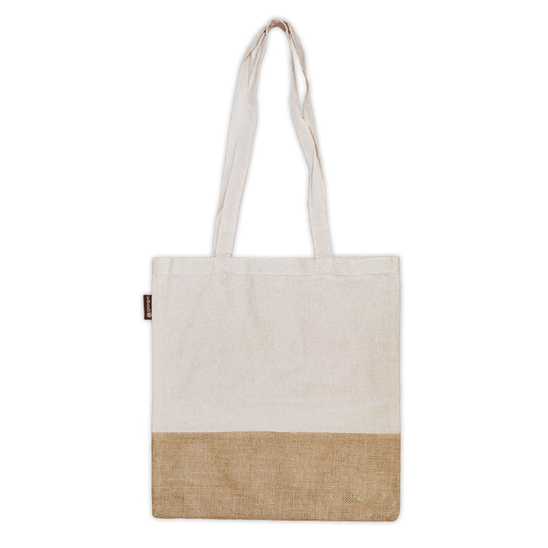 תיק צד כותנה בשילוב יוטה - רוזה נגרה