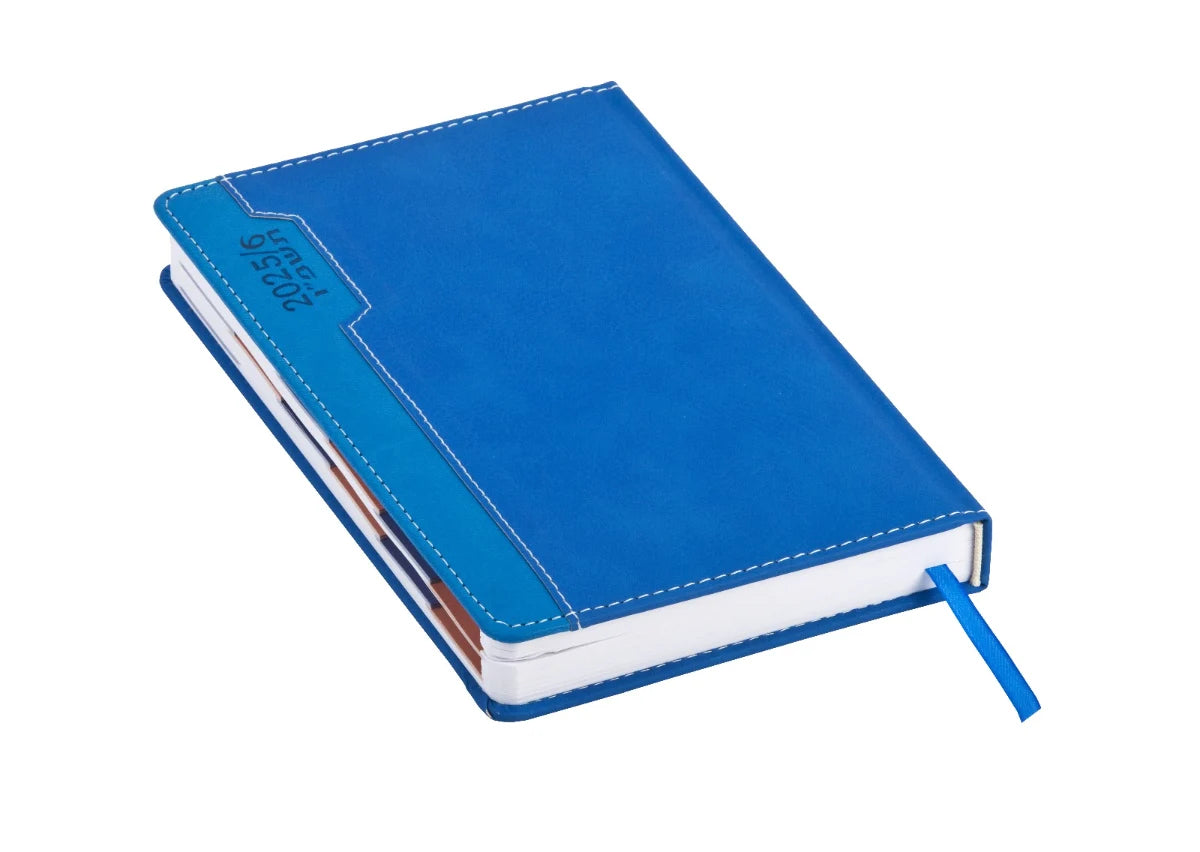 יומן שנתי איכותי A5 - כחול