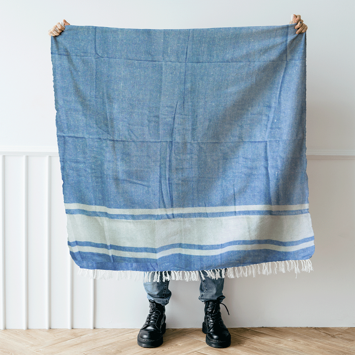 מגבת חוף פרנזים 88*160- מגבת טורקית - טוליפ