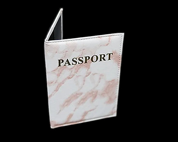 כיסוי דרכון איכותי דמוי עור בעיצוב שיש