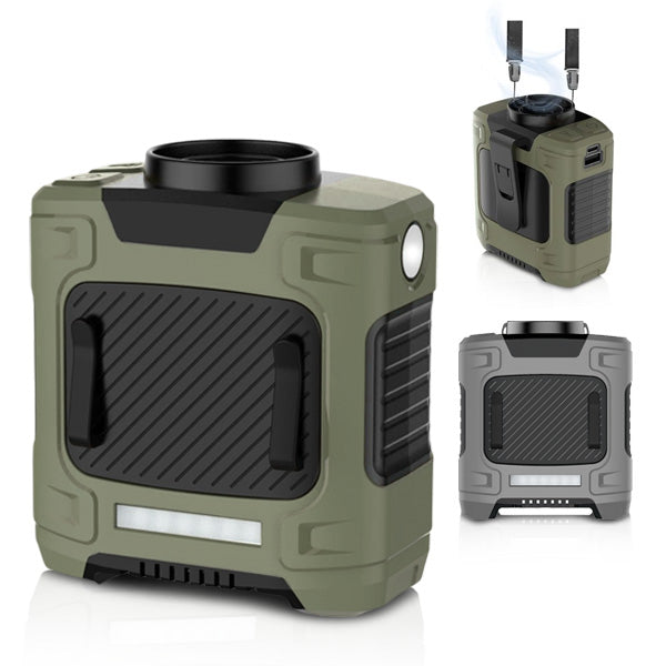 מאוורר גוף בשילוב מטען ופנס עוצמתי  נייד 10,000 mAh