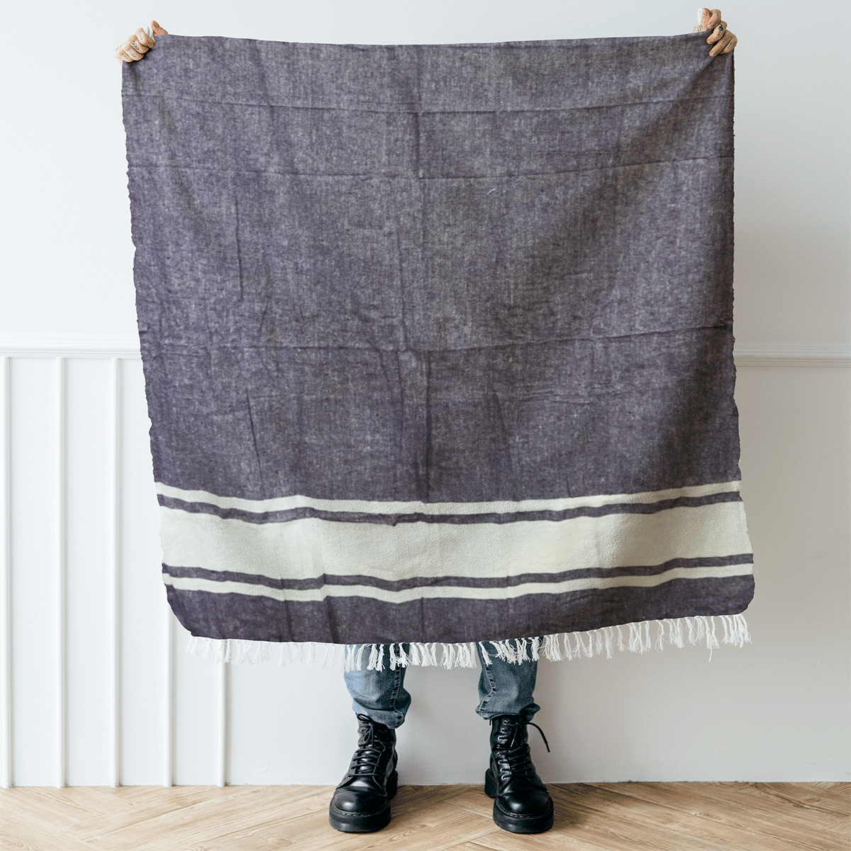 מגבת חוף פרנזים 88*160- מגבת טורקית - טוליפ