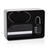 סט מנעול ותג למזוודה - שחור