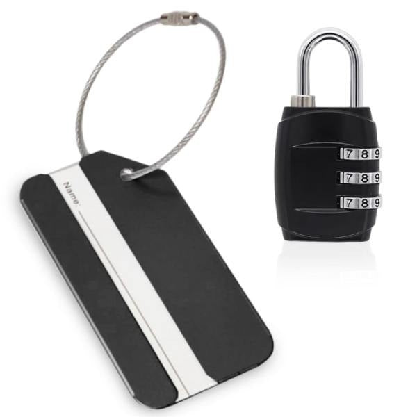 סט מנעול ותג למזוודה