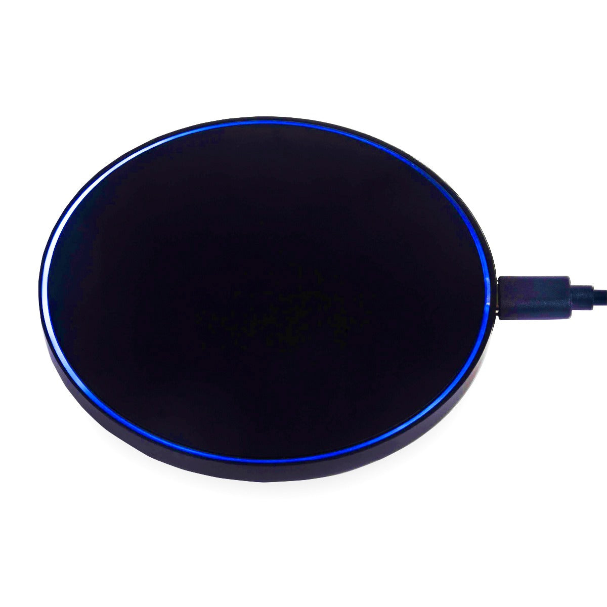 מטען אלחוטי מהיר עם תאורת לוגו – שחור