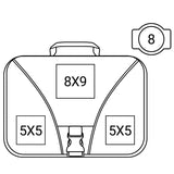 תיק רחצה מעוצב עם וו תלייה 4 ליטר מידות הדפס