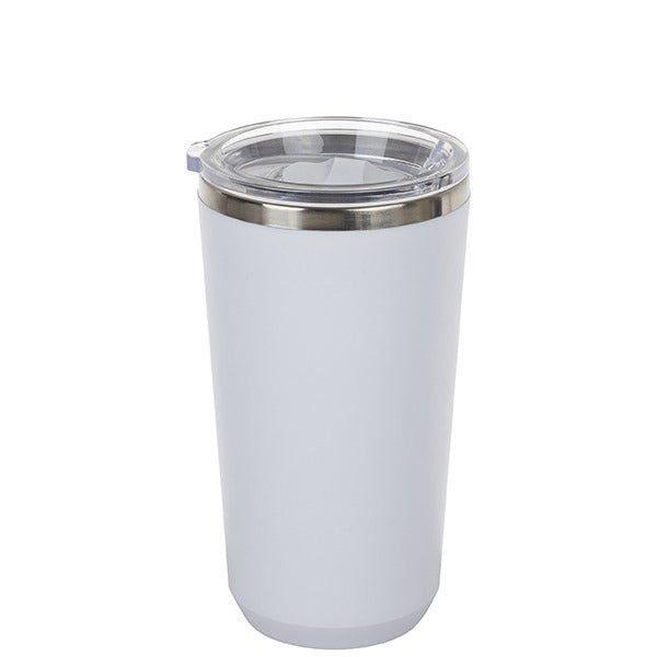 כוס תרמי עם מכסה שקוף 500 מ"ל לבן