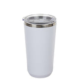 כוס תרמי עם מכסה שקוף 500 מ"ל לבן