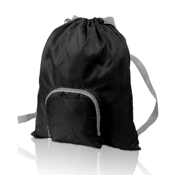 תיק גב מניילון מתקפל לארנק שחור