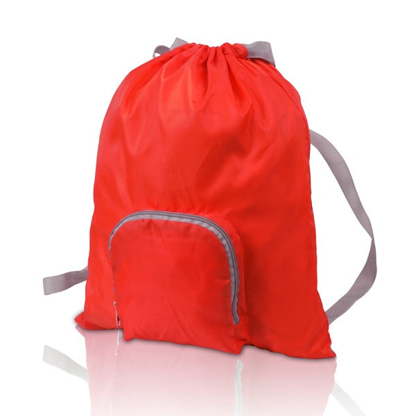 תיק גב מניילון מתקפל לארנק אדום