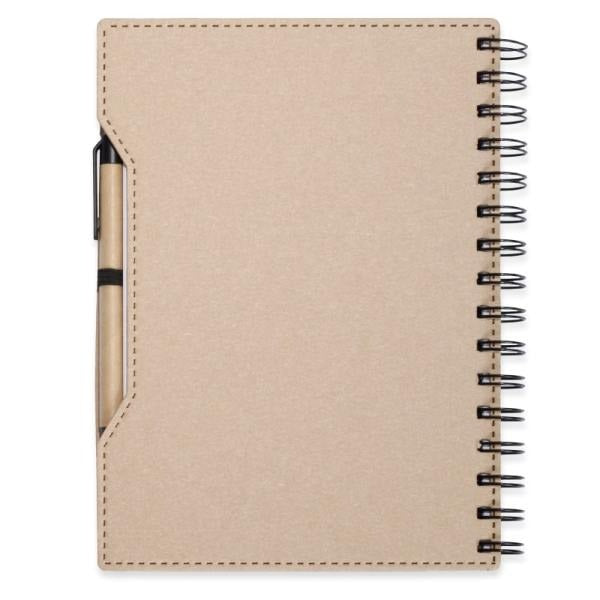 מחברת ספירלה עם עט תואם