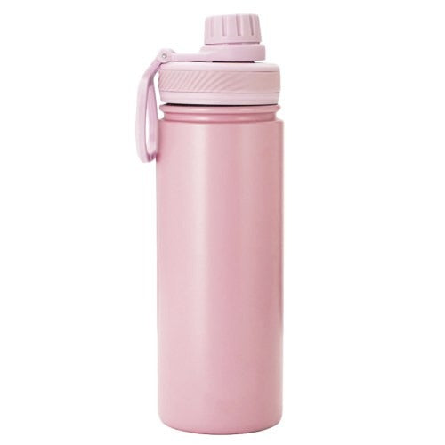 בקבוק תרמי איכותי עם ידית נשיאה 500 מ"ל  - ורוד