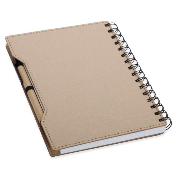 מחברת ספירלה עם עט תואם A5 מנייר ממוחזר