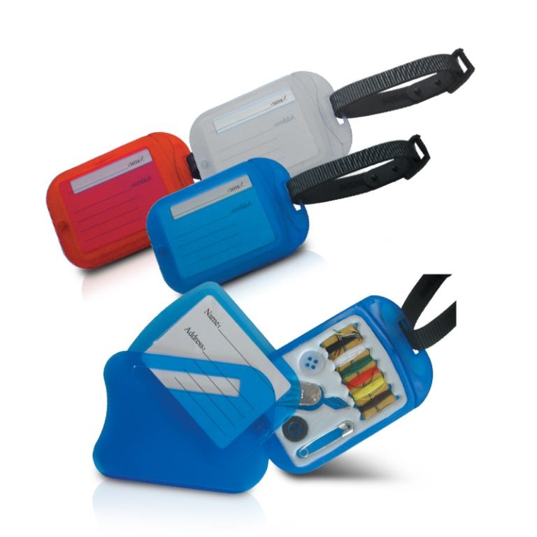 תג מזוודה עם ערכת תפירה