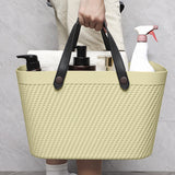 סל קניות איכותי עם ידיות נשיאה עבות הדמייה צהוב 