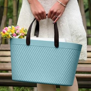 סל קניות איכותי עם ידיות נשיאה עבות הדמייה