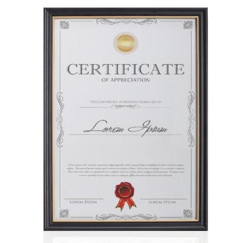 מסגרת לתעודה A4 בעיצוב יוקרתי - זהב