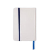מחברת A5 לבנה מעוצבת עם סימניה כחול