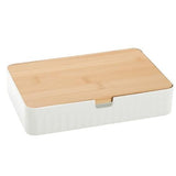 קופסאת תכשיטים מעוצבת משולבת מראה סגור לבן 