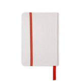 מחברת A5 לבנה מעוצבת עם סימניה אדום