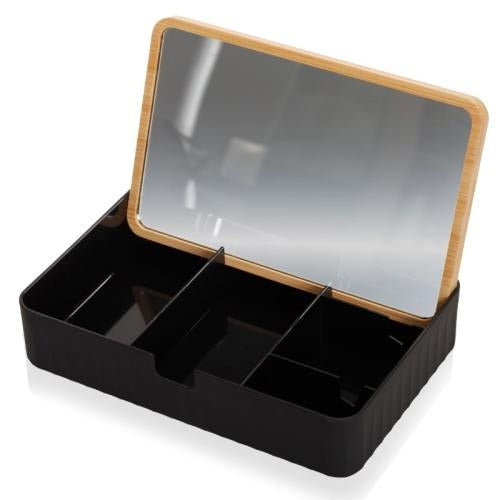 קופסאת תכשיטים מעוצבת משולבת במבוק עם מראה