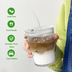 כוס זכוכית בעיצוב רטרו 400 מ”ל – קאפלה