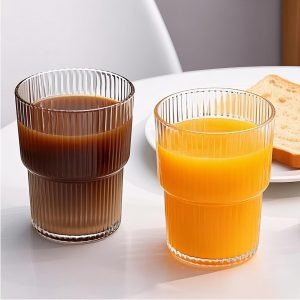 כוס זכוכית בעיצוב רטרו 400 מ”ל – קאפלה