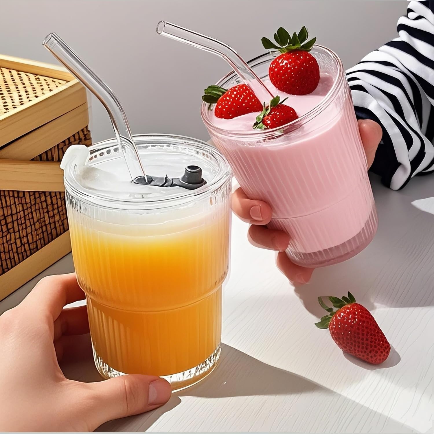 כוס זכוכית בעיצוב רטרו 400 מ”ל – קאפלה